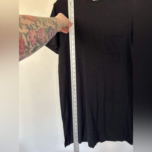 Os & Oakes Black Bamboo Tshirt Dress Medium - Picture 3 of 7